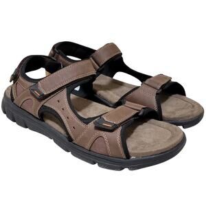 Men's Strappy Fisherman River Sandals Size US 13M Brown Weatherproof Cole